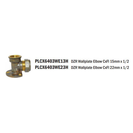 Brass Wallplate Elbow CxFI 15mmx1/2 - REIGN DZR