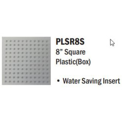Shower Rose 8"  Square Plastic - Swash