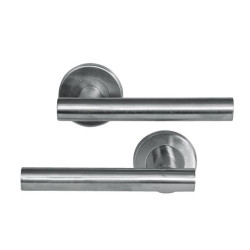 Mackie Stainless Steel Lever Handles on Rose – Ceres