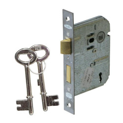 Mortice 2-Lever Lockset with Pressed Steel Handles – Brass