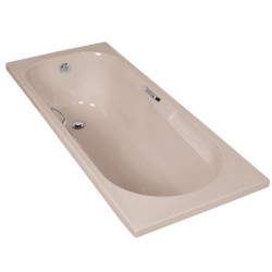 Beige Coral 1700 X 700 mm Built-in Straight Bath with Handles