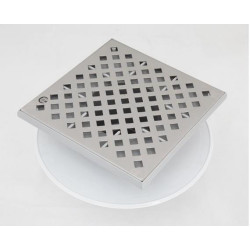 Shower Waste (Large)Lola 200 mm X 200 mm  With Stainless Steel Grid