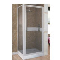 Shower Pivot Door and Panel Set CrystalTech - White