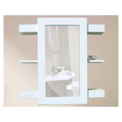 Essenza White Sliding Mirror Cabinet - 700 x 700 x 120mm