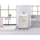 Cabinet Floor Standing Lebo Cement Grey & Ceramic Drop In Basin - 550mm