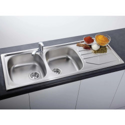 Sink Double Single End Right 1160 x 460mm Franke Nouveau Kitchen  With Waste Fittings NVN621