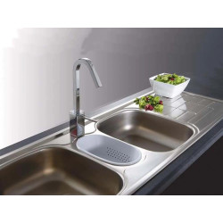 Sink W:1360 x L:500mm Depth 157mm Cascade with 3 Wastes And Plastic Inset CDX671  Franke