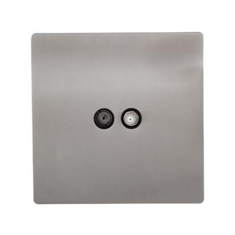 CBI Tv and Satellite Outlet 4x4 - Silver/Metal