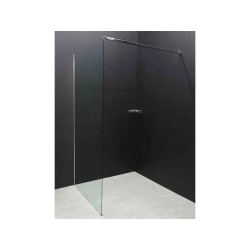 Crystaltech Crome Wall Mounted Shower Screen 900 x 2000mm