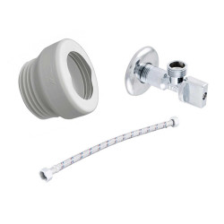 ITD Pan Connector, Angle Valve, Flexi Complete Toilet Connector Set