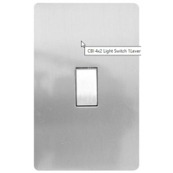 CBI 4x2 Light Switch 1Lever 2way - Silver/metal  80 mm x 126 mm