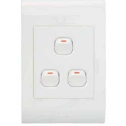 Builders 3 Lever Switch - White