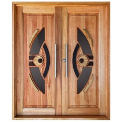 Door Hardwood New Moon Pivot Double Timber Door (1700 x 2100mm)
