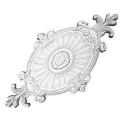 Ceiling Medallion Upper Edge Flower Polyurethane (600 x 310mm)