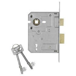 Mortice Lock Chrome Plated 3-Lever Lock Insert - Pull and Twist Reversible Latch