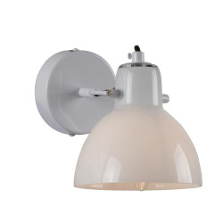 Siena Wall Light White with Opal Glass