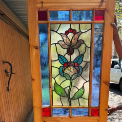 Door with stained glass 810 x 2030 high