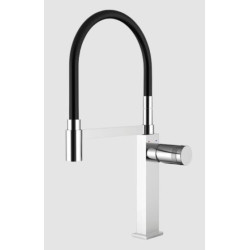 Sink Mixer Crestial with Pull-out Spray - Black & Chrome