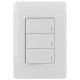 Ysalis 3-Lever 1-Way 4x2 Switches - White