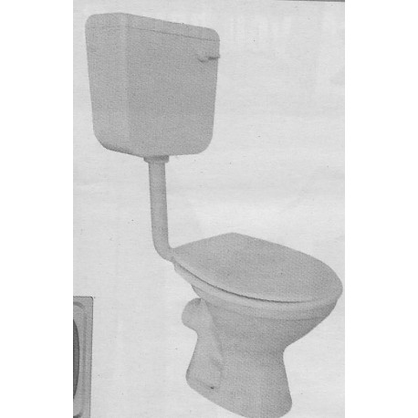 Toilet suite Front flush value - includes cistern, mechanism & plastic seat