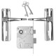 Lockset Builders Chrome Plated 3-Lever - Reversible Latch