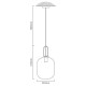 Hallstat Pendant Bronze with Clear Glass 350mm