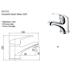 Basin Mixer DZR - Elizabeth