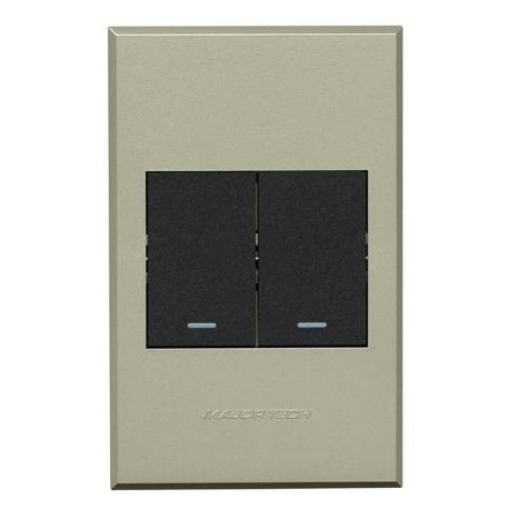 Veti 3 Series 2 Lever 1 Way Switch - Graphite/Titanium (100 x 50mm)