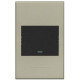 Veti 3 Series 1 Lever 1 Way Switch - Graphite/Titanium (100 x 50mm)