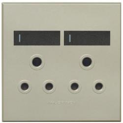 Veti 3 Series Double RSA Plug Sockets - Graphite/Titanium (100 x 100mm)