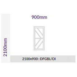 Door Aluminium W:900mm H:2100mm