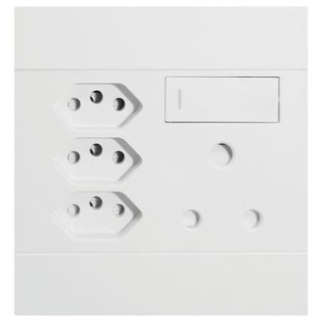 Veti 2 VW225 4x4 V-Slim Socket Switch - White