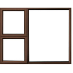 Window Aluminium 1500 x 1200mm Kenzo 28mm LR Fix - Bronze