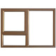 Window Aluminium 1200W x 900mm Kenzo 28mm LH Fix RH - Bronze