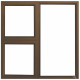 Window Aluminium 1200x1200 mm Top Hung 2 Vent Bronze - Swartland