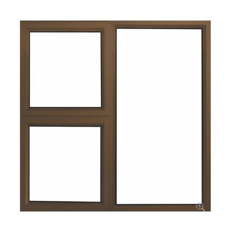 Window Aluminium 1200x1200 mm Top Hung 2 Vent Bronze - Swartland