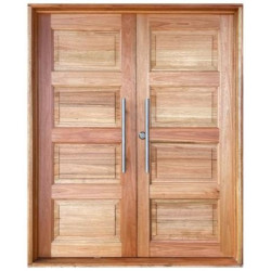 Door Hardwood 4 Panel Pivot Double Timber Door (1700 x 2100mm)