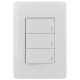 Ysalis 3-Lever 1-Way 4x2 Switches - White