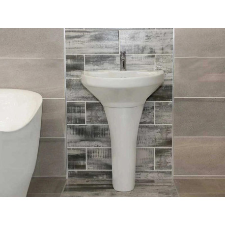 Basin Origami White Wall Mount Boxed  - 610 x 505mm