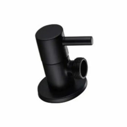 Angle Valve Round Black 15 x15mm LUX
