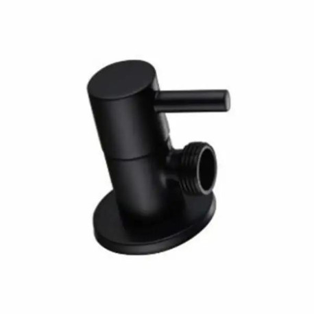 Angle Valve Round Black 15 x15mm LUX