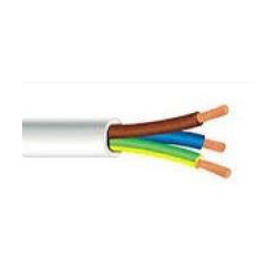 CabTyre 1.0mm x 2Core White 10m