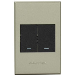 Veti 3 Series 2 Lever 1 Way Switch - Graphite/Titanium (100 x 50mm)