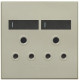 Veti 3 Series Double RSA Plug Sockets - Graphite/Titanium (100 x 100mm)