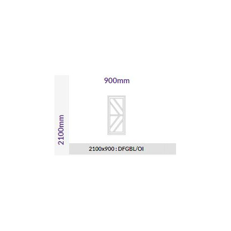 Door Aluminium W:900mm H:2100mm