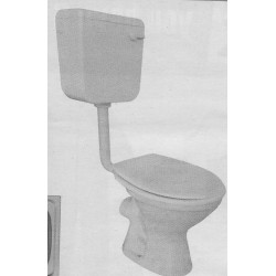 Toilet suite Front flush value - includes cistern, mechanism & plastic seat