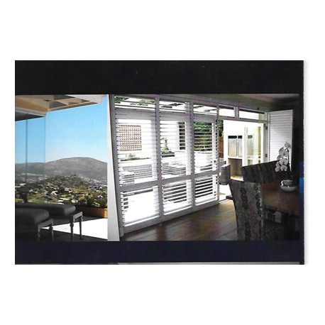 Door Aluminium security door with shutters