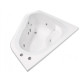 Bath Corner SPA White Piazza 1350 X 1350 mm Built-in Incl. Pump