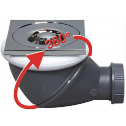 Shower Waste Outlet Wirquin James Square Revolutionary Multi-Directional