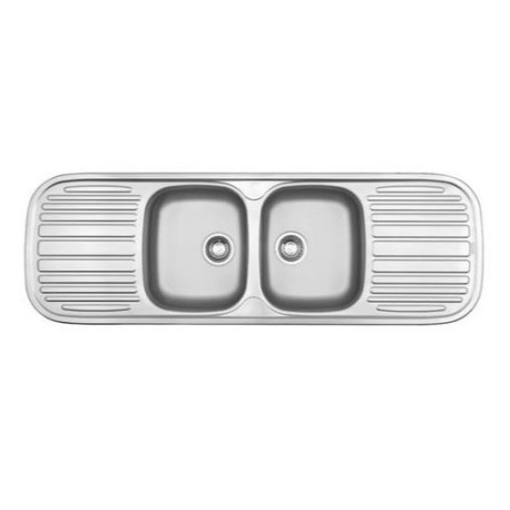 Sink Double Double End 1500 x 500mm Franke Quinline DCB QLX622 Stainless Steel Inset